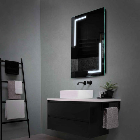 Specchio LED Verticale | Controllo tramite interruttore a muro | Luce bianca fredda - Reyze Serie Salono Modello 3