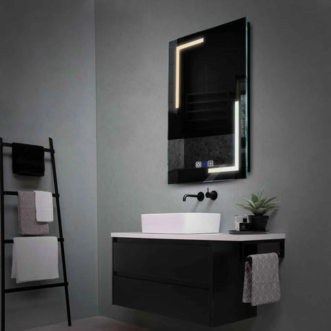 Specchio LED Verticale | Pulsanti touch | Funzione anti-appannamento | Temperatura di colore regolabile - Reyze Serie Salono Modello 3