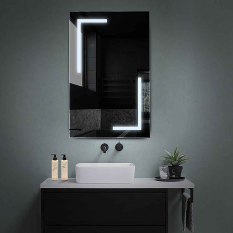 Specchio LED Verticale | Controllo tramite interruttore a muro | Luce bianca fredda - Reyze Serie Salono Modello 3