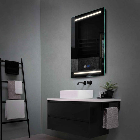 Specchio LED Verticale | Pulsanti touch | Funzione anti-appannamento | Luce bianca neutra - Reyze Serie Salono Modello 4
