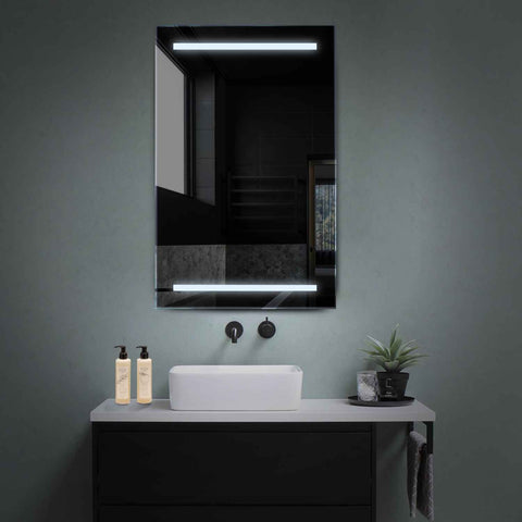 Specchio LED Verticale | Controllo tramite interruttore a muro | Luce bianca fredda - Reyze Serie Salono Modello 4