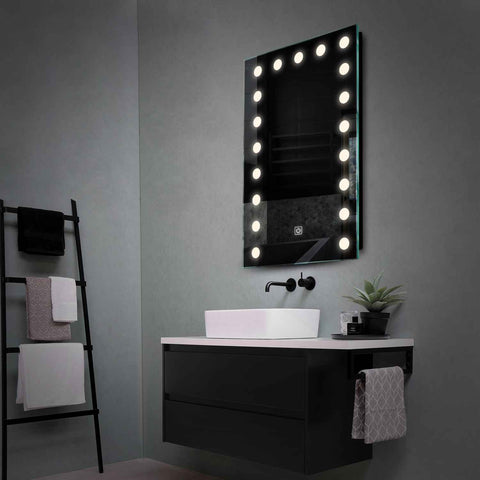 Specchio LED Verticale | Pulsante touch | Luce bianca neutra - Reyze Serie Salono Modello 6