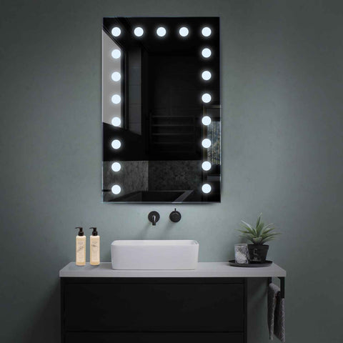 Specchio LED Verticale | Controllo tramite interruttore a muro | Luce bianca fredda - Reyze Serie Salono Modello 6