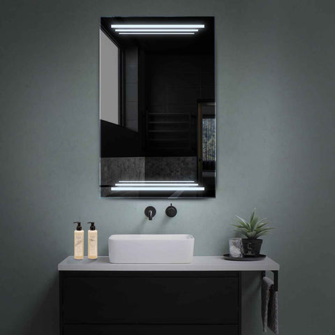 Specchio LED Verticale | Controllo tramite interruttore a muro | Luce bianca fredda - Reyze Serie Salono Modello 7