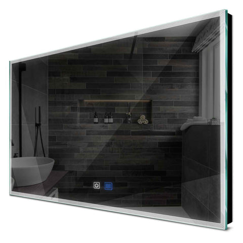 Specchio LED Rettangolare | Pulsanti touch | Funzione anti-appannamento | Luce bianca fredda - Reyze Serie Edge Modello 1