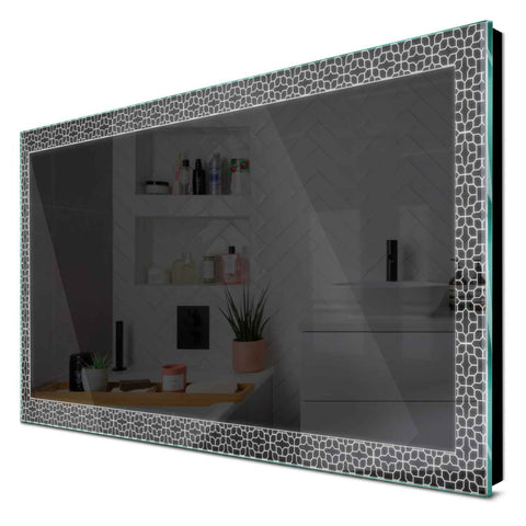 Specchio LED Rettangolare | Controllo tramite interruttore a muro | Luce bianca fredda - Reyze Serie Official Modello 1