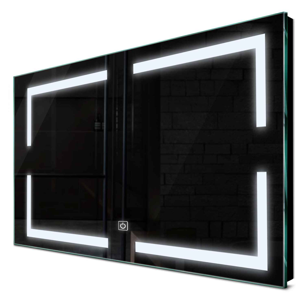 Specchio LED Rettangolare | Pulsante touch | Luce bianca fredda - Reyze Serie Salono Modello 2