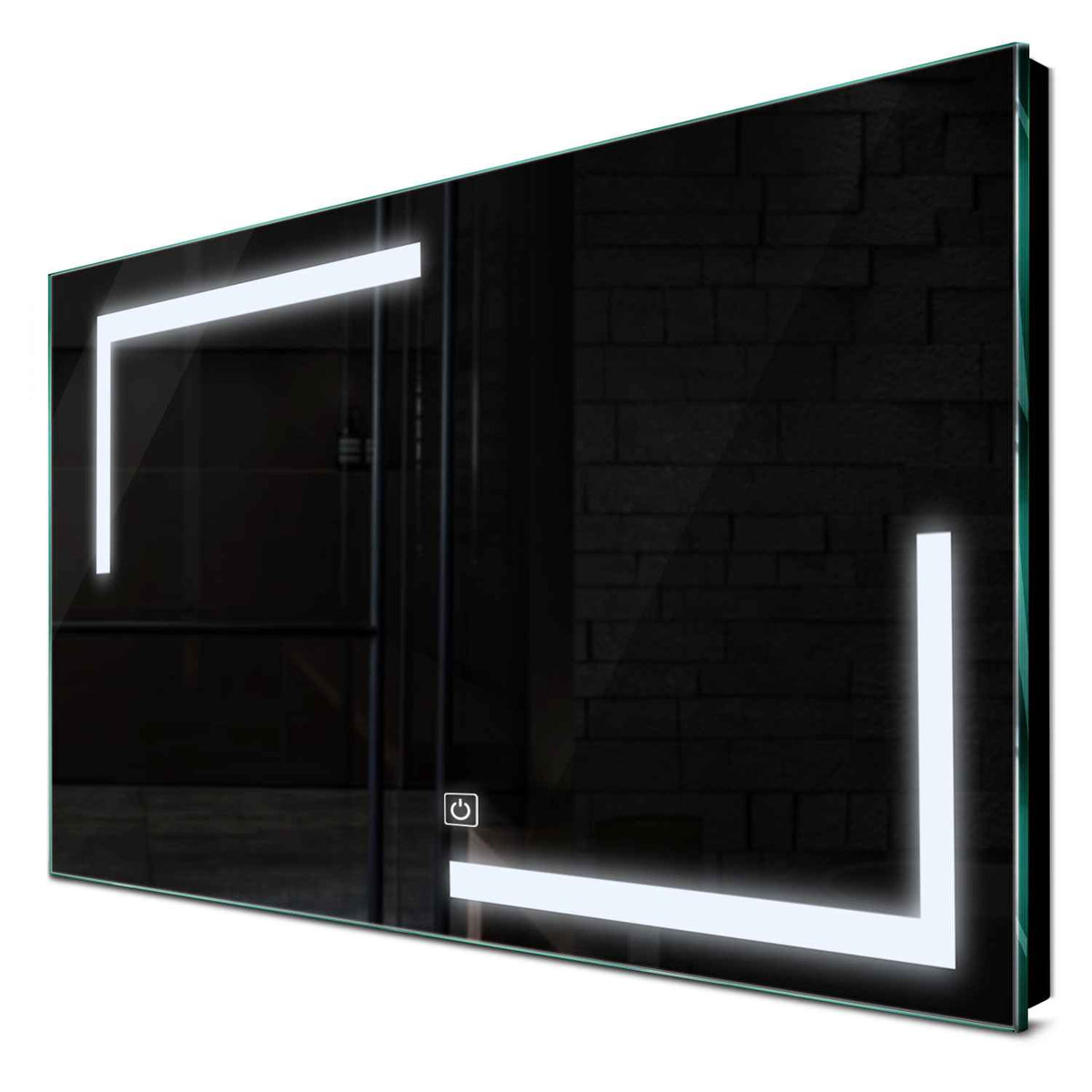 Specchio LED Rettangolare | Pulsante touch | Luce bianca fredda - Reyze Serie Salono Modello 3