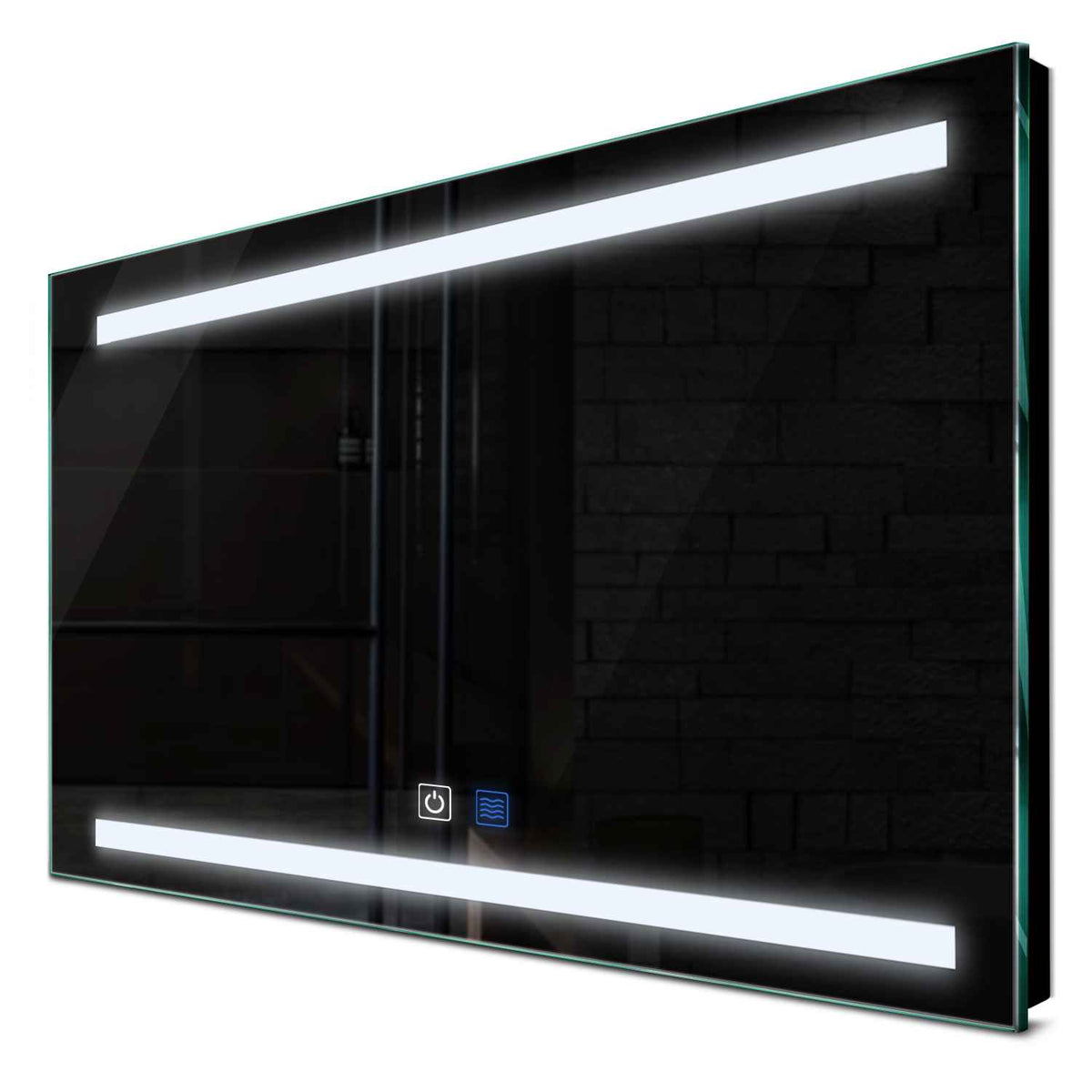 Specchio LED Rettangolare | Pulsanti touch | Funzione anti-appannamento | Luce bianca fredda - Reyze Serie Salono Modello 4