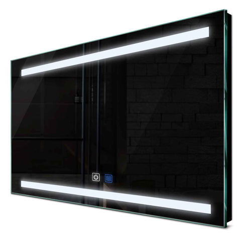 Specchio LED Rettangolare | Pulsanti touch | Funzione anti-appannamento | Luce bianca fredda - Reyze Serie Salono Modello 4