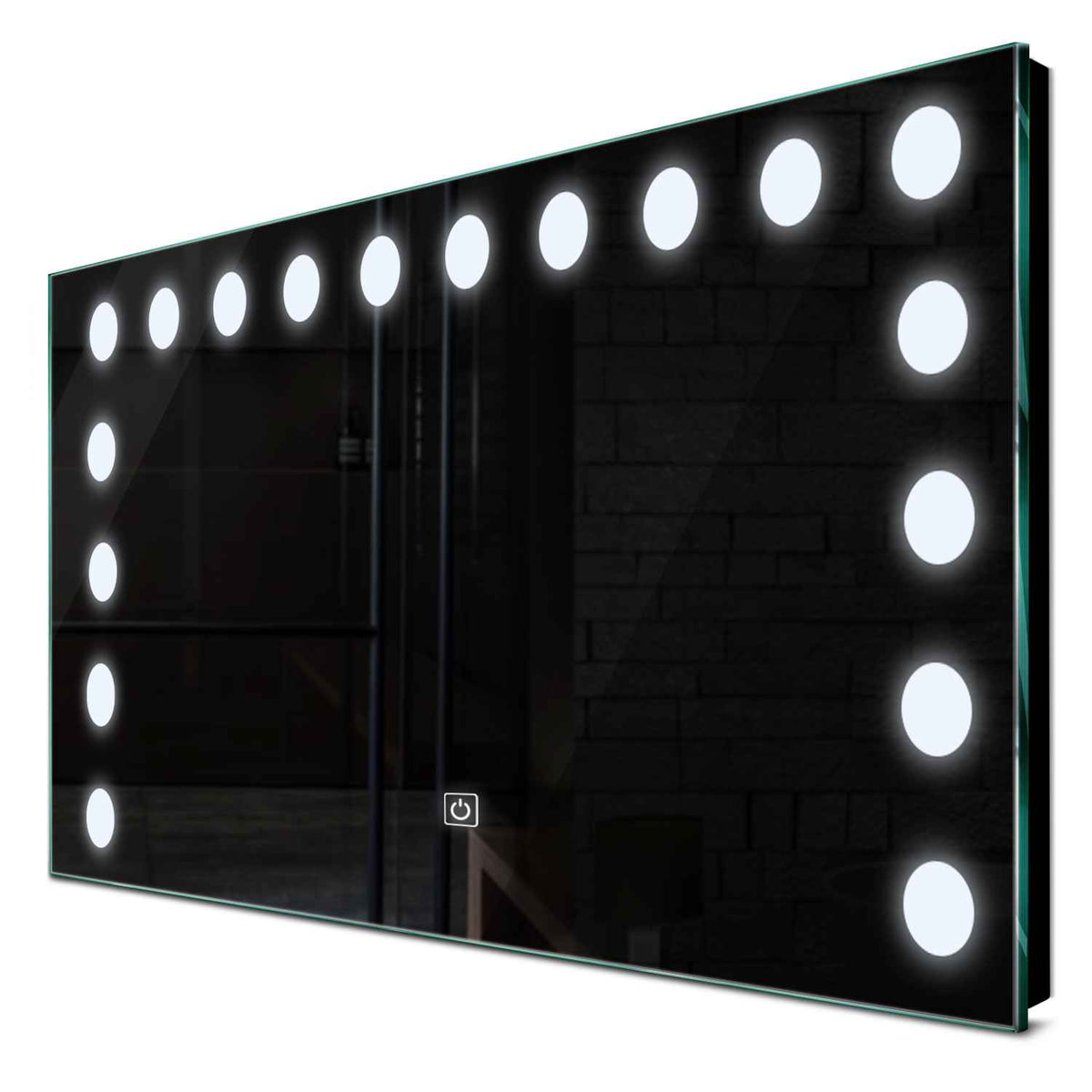 Specchio LED Rettangolare | Pulsante touch | Luce bianca fredda - Reyze Serie Salono Modello 6