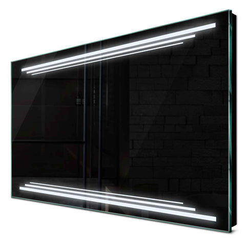 Specchio LED Rettangolare | Controllo tramite interruttore a muro | Luce bianca fredda - Reyze Serie Salono Modello 7