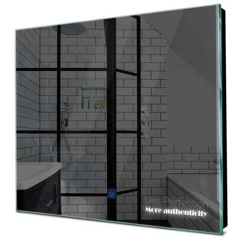 Specchio LED Quadrato | Pulsante touch | Luce bianca fredda - Reyze Serie Motivated Modello 7