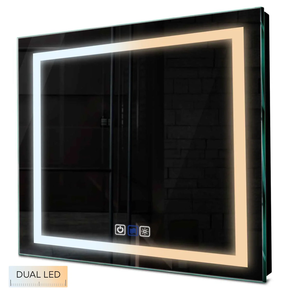 Specchio LED Quadrato | Pulsanti touch | Funzione anti-appannamento | Temperatura di colore regolabile - Reyze Serie Salono Modello 1