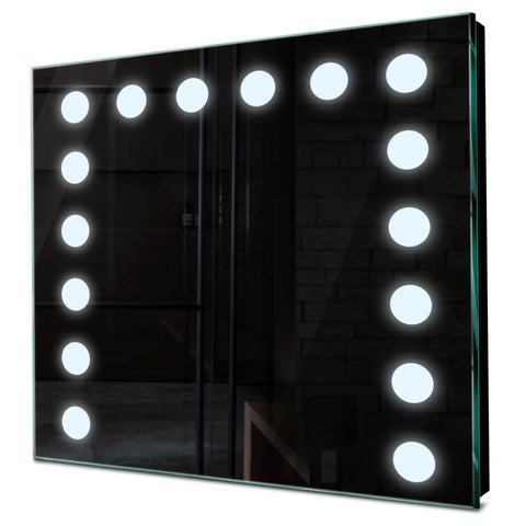 Specchio LED Quadrato | Controllo tramite interruttore a muro | Luce bianca fredda - Reyze Serie Salono Modello 6