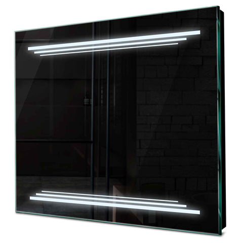 Specchio LED Quadrato | Controllo tramite interruttore a muro | Luce bianca fredda - Reyze Serie Salono Modello 7