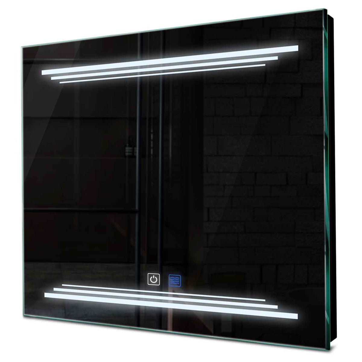 Specchio LED Quadrato | Pulsanti touch | Funzione anti-appannamento | Luce bianca fredda - Reyze Serie Salono Modello 7