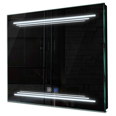 Specchio LED Quadrato | Pulsanti touch | Funzione anti-appannamento | Luce bianca fredda - Reyze Serie Salono Modello 7