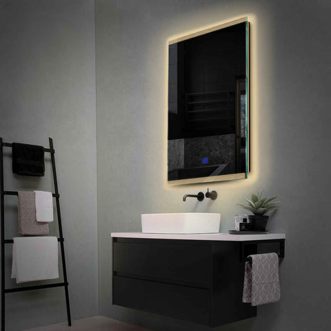Specchio LED Verticale | Pulsante touch | Luce bianca calda - Reyze Serie Edge Modello 8