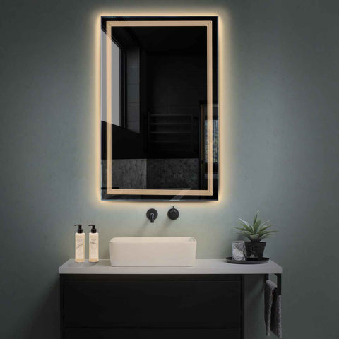 Specchio LED Verticale | Controllo tramite interruttore a muro | Luce bianca calda - Reyze Serie Minimal Modello 1