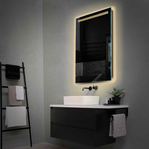Specchio LED Verticale | Controllo tramite interruttore a muro | Luce bianca calda - Reyze Serie Minimal Modello 5