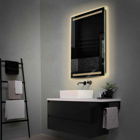 Specchio LED Verticale | Controllo tramite interruttore a muro | Luce bianca calda - Reyze Serie Minimal Modello 8
