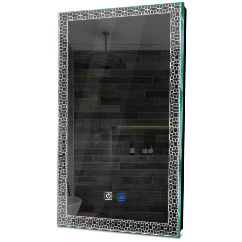 Specchio LED Verticale | Pulsanti touch | Funzione anti-appannamento | Luce bianca fredda - Reyze Serie Official Modello 1