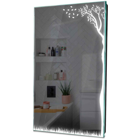 Specchio LED Verticale | Controllo tramite interruttore a muro | Luce bianca fredda - Reyze Serie Good Vibes Modello 8