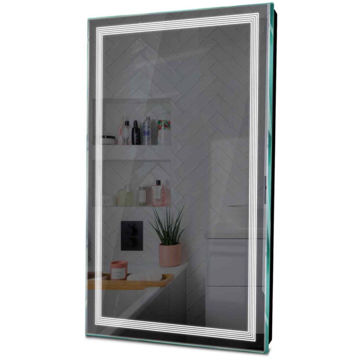 Specchio LED Verticale | Controllo tramite interruttore a muro | Luce bianca fredda - Reyze Serie Minimal Modello 1