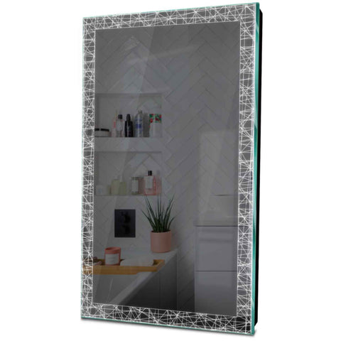 Specchio LED Verticale | Controllo tramite interruttore a muro | Luce bianca fredda - Reyze Serie Simetria Modello 1