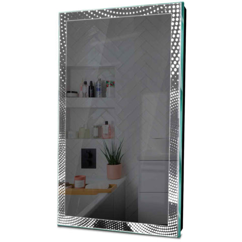 Specchio LED Verticale | Controllo tramite interruttore a muro | Luce bianca fredda - Reyze Serie Simetria Modello 8