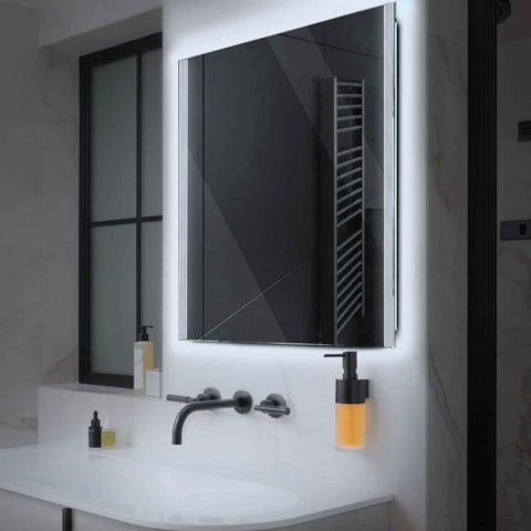 Specchio LED Quadrato | Controllo tramite interruttore a muro | Luce bianca fredda - Reyze Serie Edge Modello 7