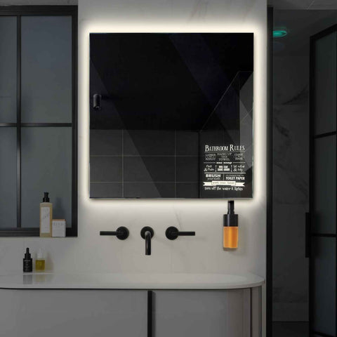 Specchio LED Quadrato | Controllo tramite interruttore a muro | Luce bianca neutra - Reyze Serie Motivated Modello 5
