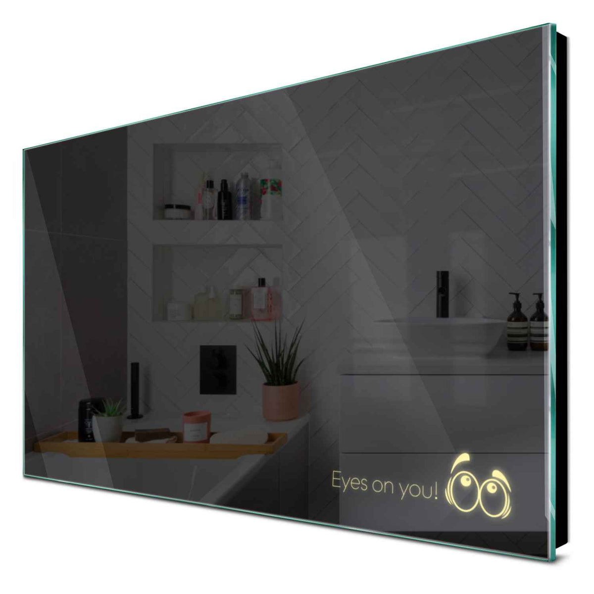 Specchio LED Rettangolare | Controllo tramite interruttore a muro | Luce bianca calda - Reyze Serie Motivated Modello 8