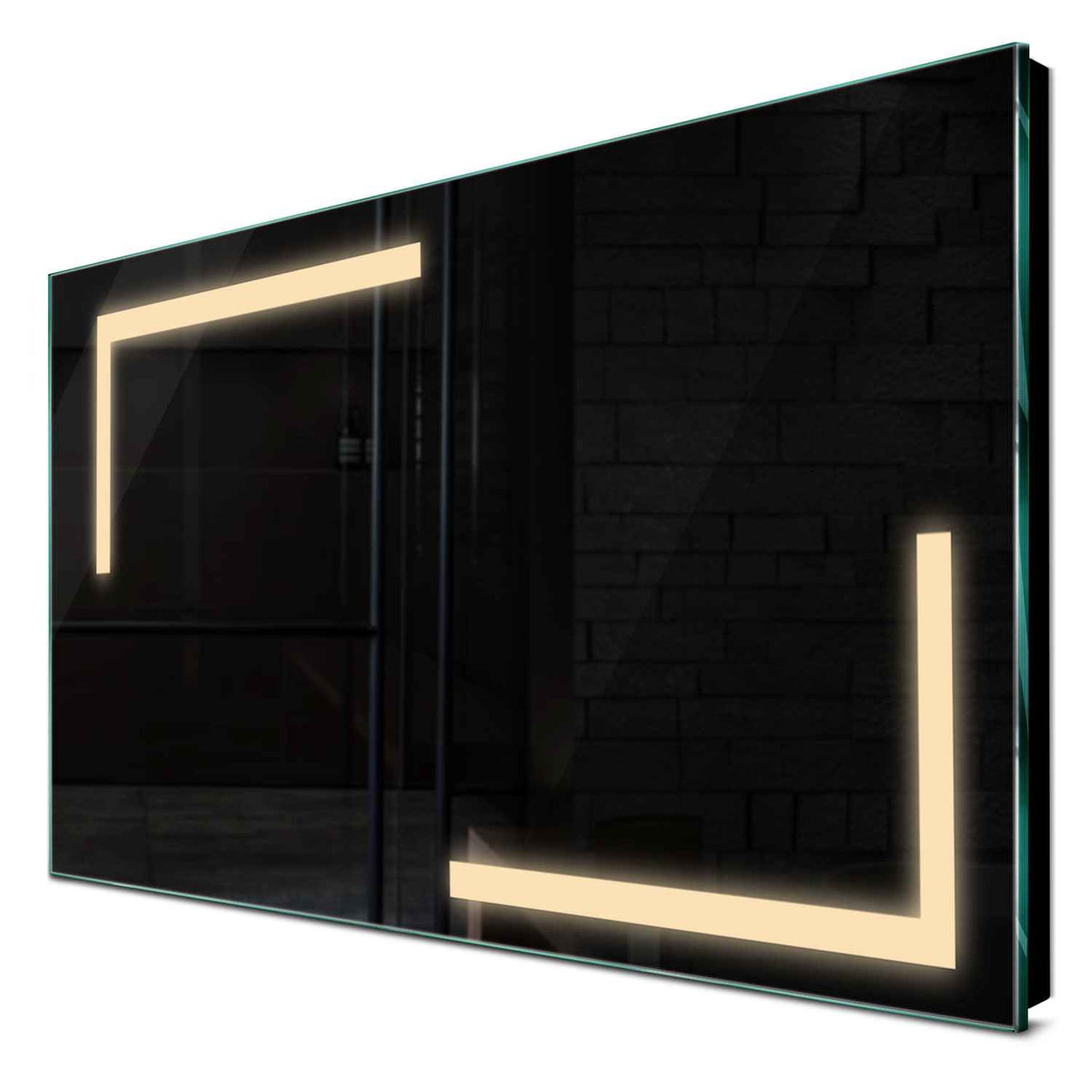 Specchio LED Rettangolare | Controllo tramite interruttore a muro | Luce bianca calda - Reyze Serie Salono Modello 3