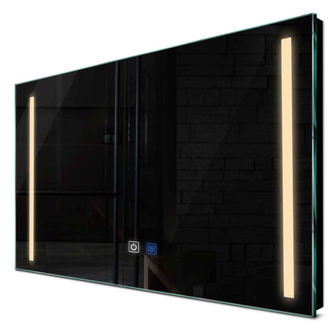 Specchio LED Rettangolare | Pulsanti touch | Funzione anti-appannamento | Luce bianca calda - Reyze Serie Salono Modello 5