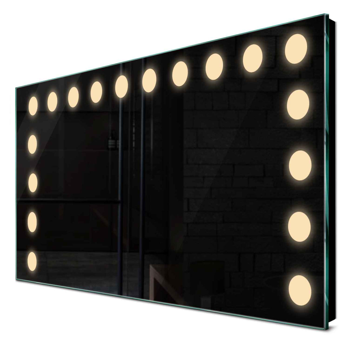 Specchio LED Rettangolare | Controllo tramite interruttore a muro | Luce bianca calda - Reyze Serie Salono Modello 6