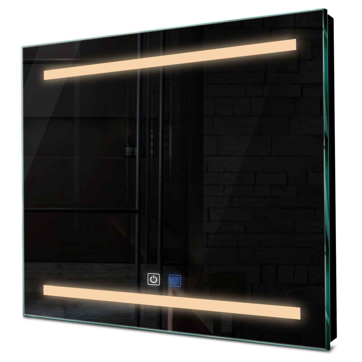 Specchio LED Quadrato | Pulsanti touch | Funzione anti-appannamento | Luce bianca calda - Reyze Serie Salono Modello 4