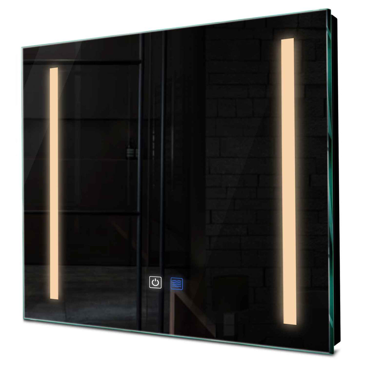 Specchio LED Quadrato | Pulsanti touch | Funzione anti-appannamento | Luce bianca calda - Reyze Serie Salono Modello 5