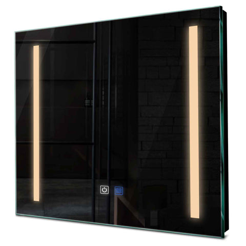Specchio LED Quadrato | Pulsanti touch | Funzione anti-appannamento | Luce bianca calda - Reyze Serie Salono Modello 5