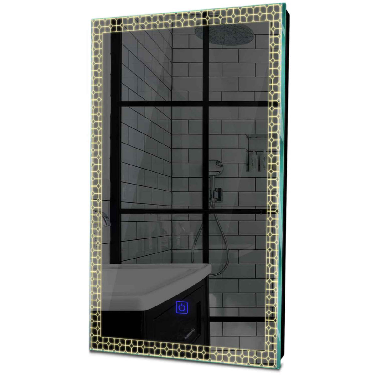 Specchio LED Verticale | Pulsante touch | Luce bianca calda - Reyze Serie Official Modello 2