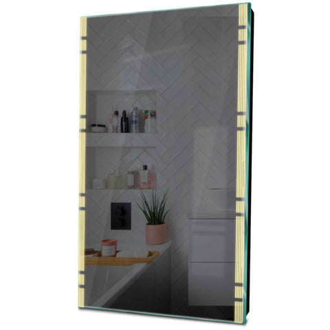 Specchio LED Verticale | Controllo tramite interruttore a muro | Luce bianca calda - Reyze Serie Edge Modello 3