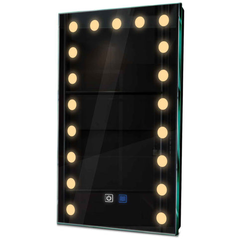 Specchio LED Verticale | Pulsanti touch | Funzione anti-appannamento | Luce bianca calda - Reyze Serie Salono Modello 6