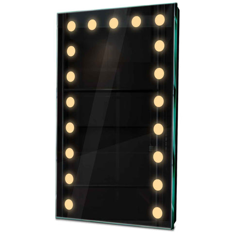 Specchio LED Verticale | Controllo tramite interruttore a muro | Luce bianca calda - Reyze Serie Salono Modello 6