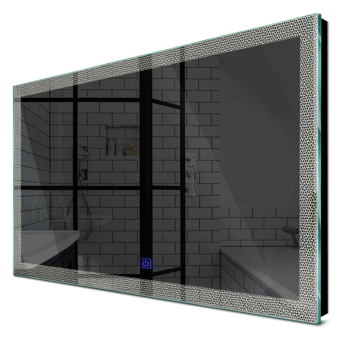 Specchio LED Rettangolare | Pulsante touch | Luce bianca neutra - Reyze Serie Simetria Modello 4