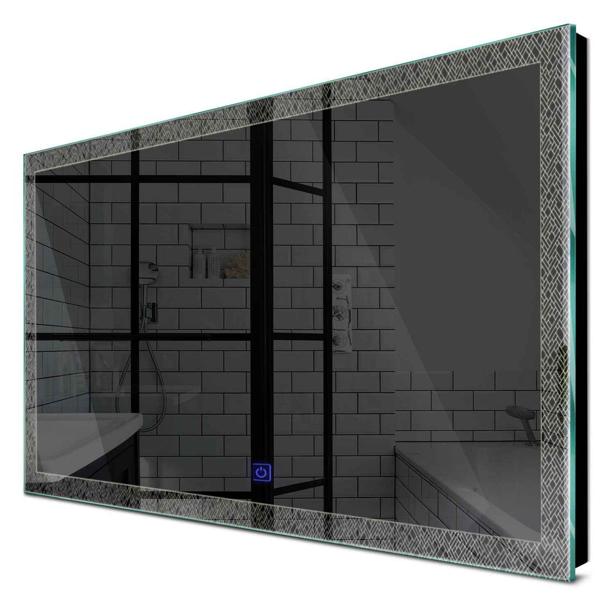 Specchio LED Rettangolare | Pulsante touch | Luce bianca neutra - Reyze Serie Simetria Modello 5