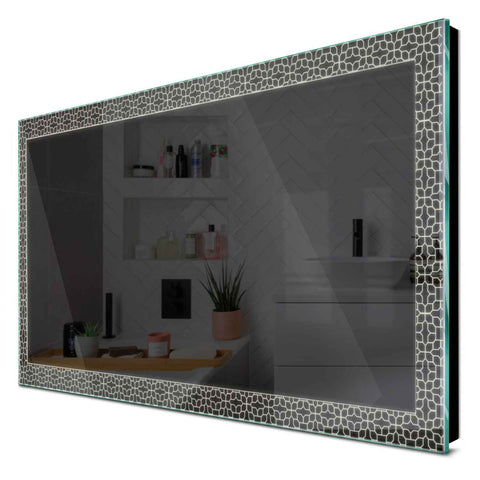 Specchio LED Rettangolare | Controllo tramite interruttore a muro | Luce bianca neutra - Reyze Serie Official Modello 1