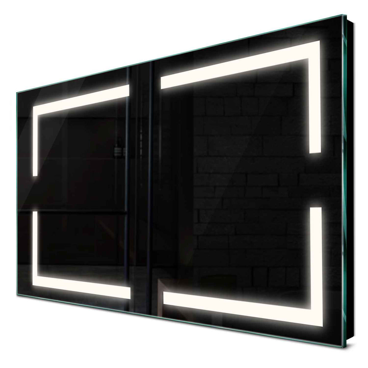 Specchio LED Rettangolare | Controllo tramite interruttore a muro | Luce bianca neutra - Reyze Serie Salono Modello 2