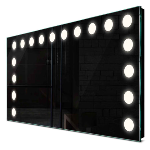 Specchio LED Rettangolare | Controllo tramite interruttore a muro | Luce bianca neutra - Reyze Serie Salono Modello 6