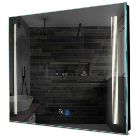 Specchio LED Quadrato | Pulsanti touch | Funzione anti-appannamento | Luce bianca neutra - Reyze Serie Minimal Modello 7